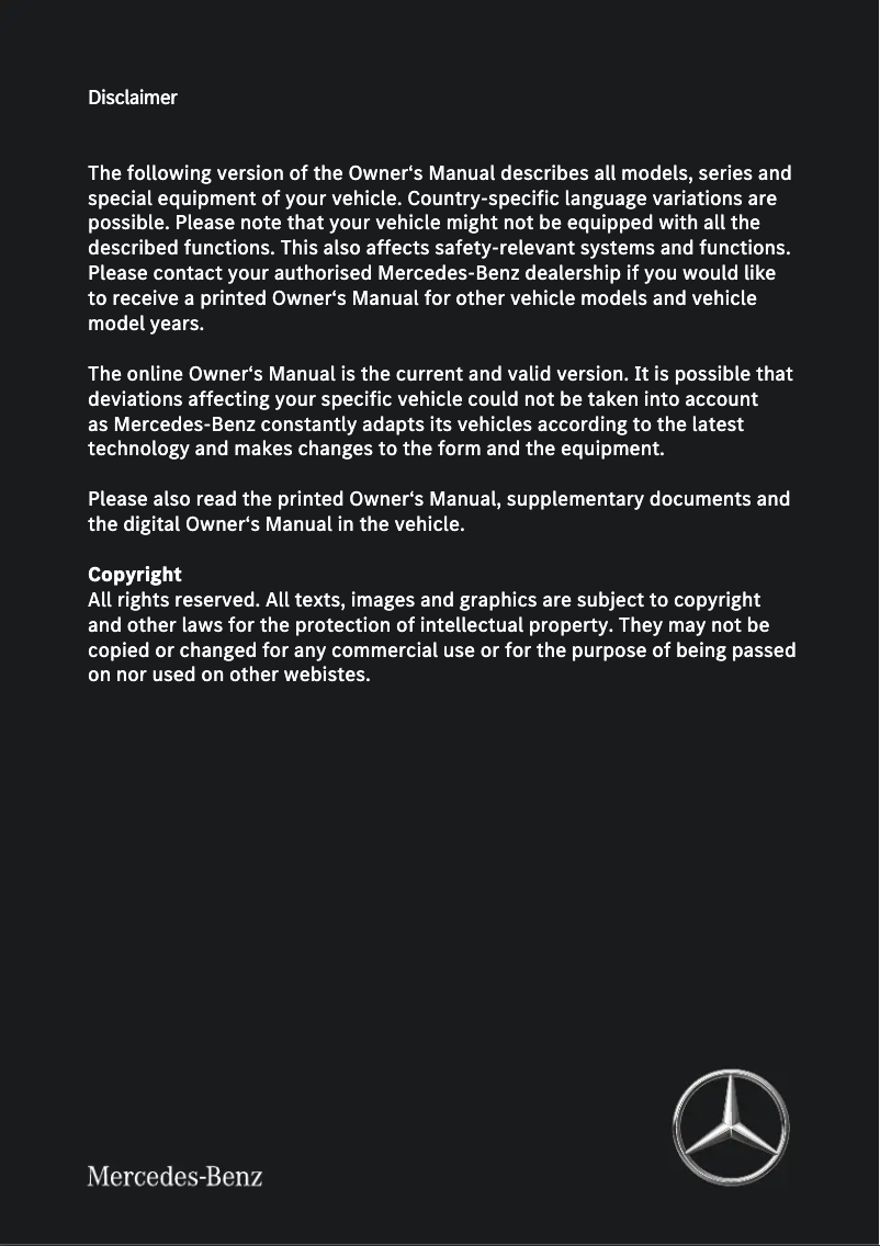 Page 1 de la notice Manuel utilisateur Mercedes-Benz A-Class (2012)