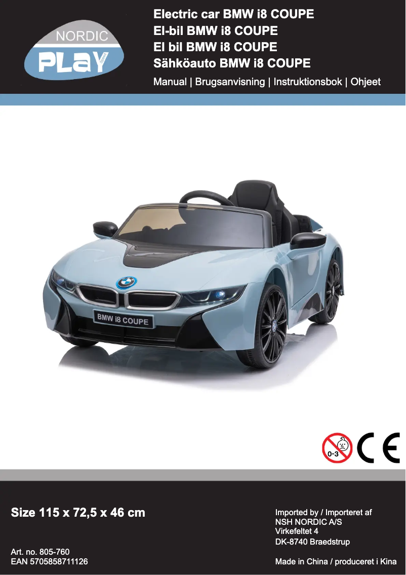 Page n°1 - Manuel utilisateur Nordic Play 805-760