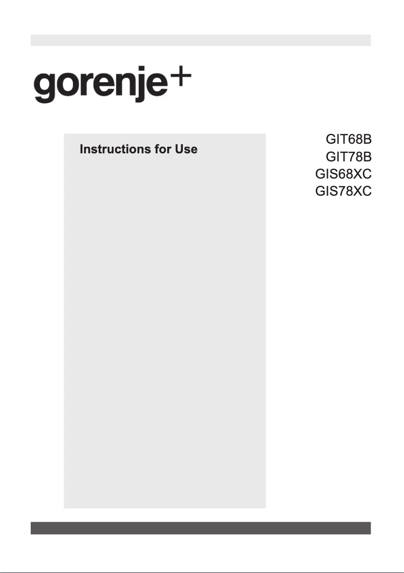 Page 1 de la notice Guide d'installation Gorenje GIS78XC