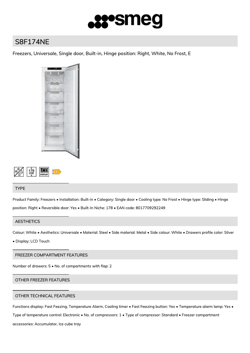 Page n°1 - Brochure Smeg S8F174NE