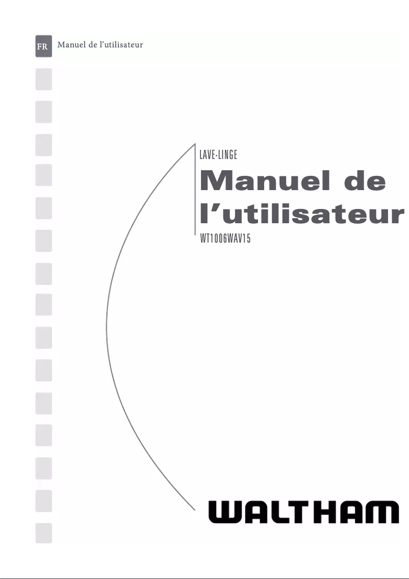 Page n°1 - Manuel utilisateur Waltham WT 1006 WAV 15