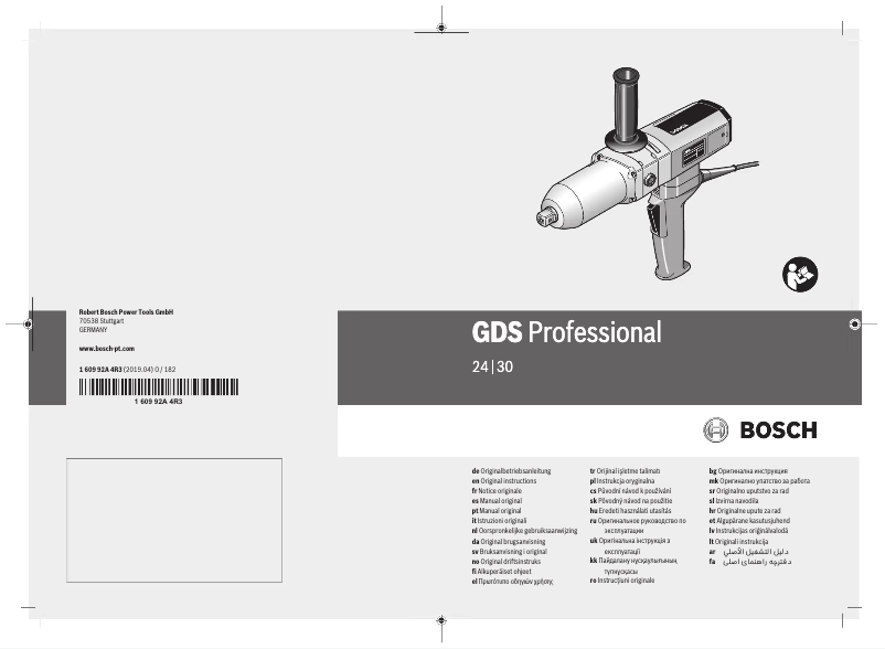 Page 1 de la notice Manuel utilisateur Bosch GDS 30 Professional