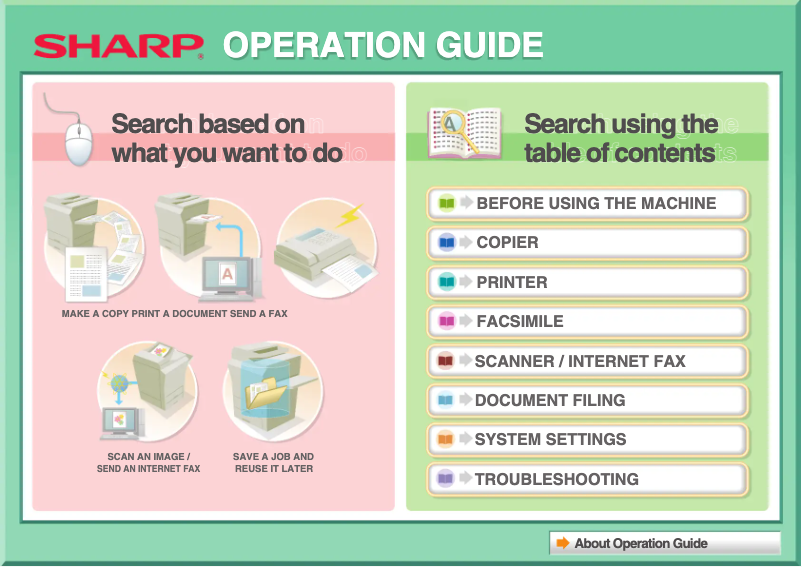 Page 1 de la notice Manuel utilisateur Sharp DX-C311
