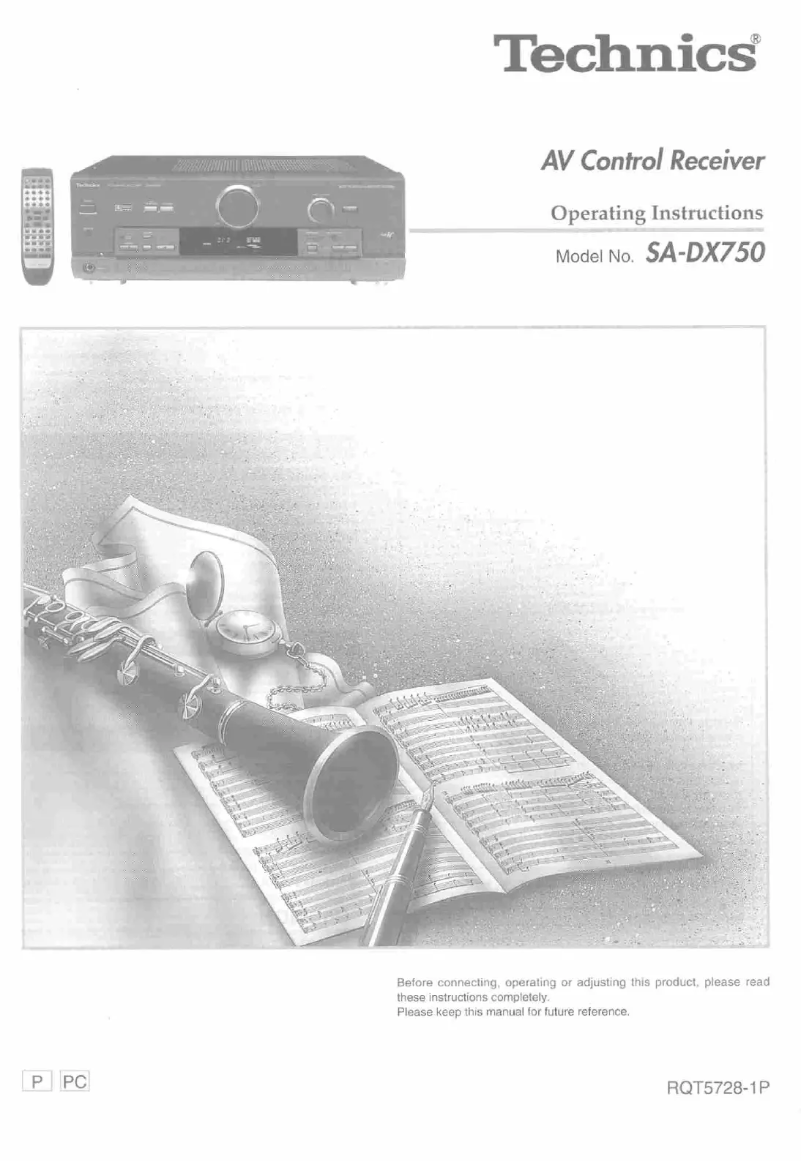 Image de la première page du manuel de l'appareil SA-DX750