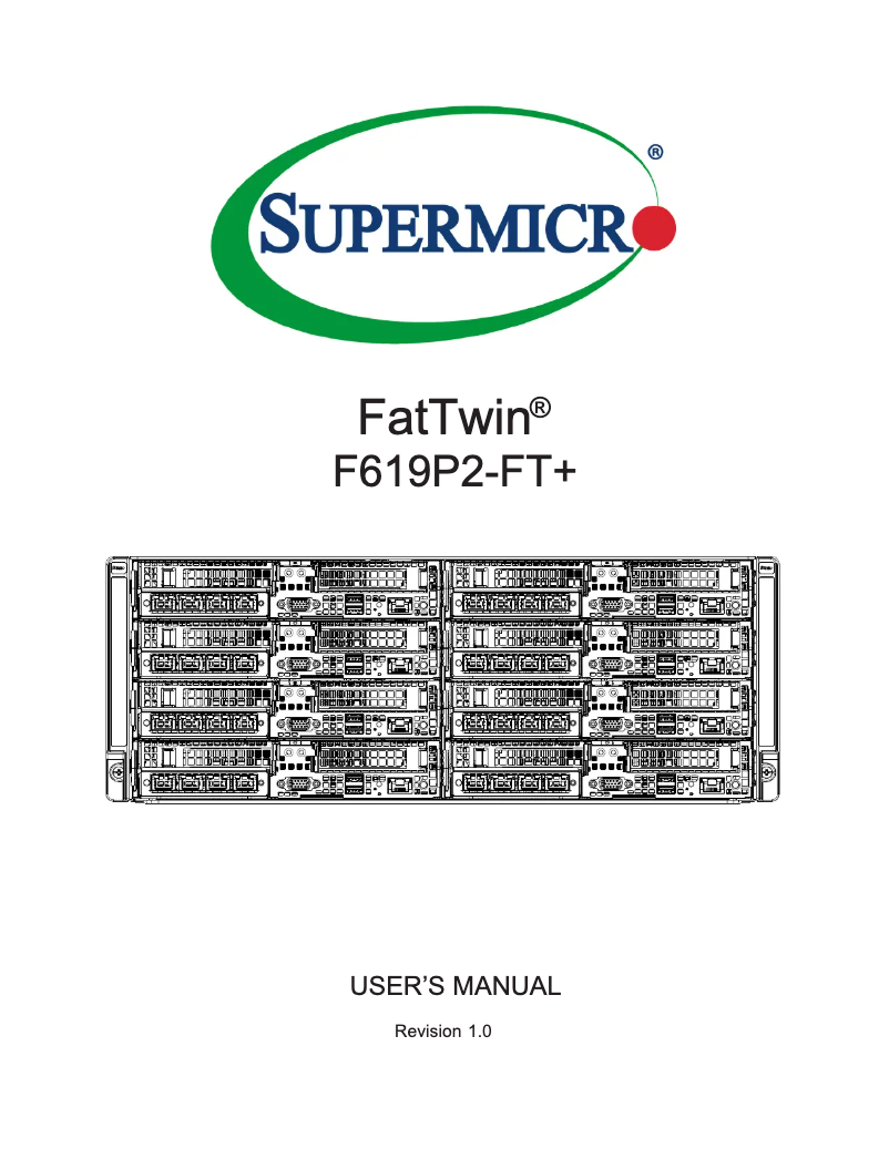 Image de la première page du manuel de l'appareil SuperServer F619P2-FT+