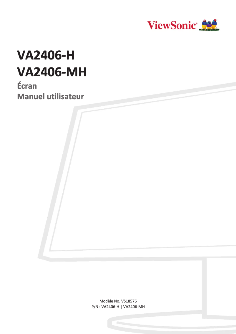 Image de la première page du manuel de l'appareil VA2406-MH