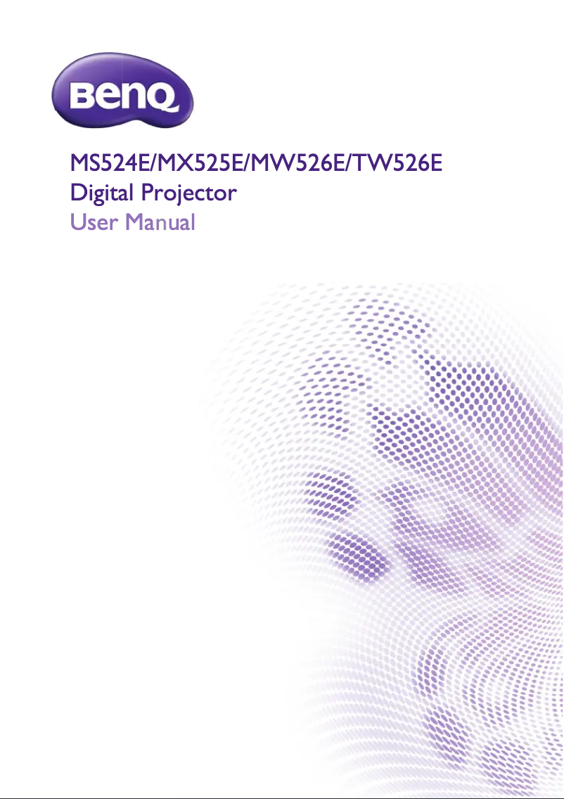 Page n°1 - Manuel utilisateur BenQ TW526E