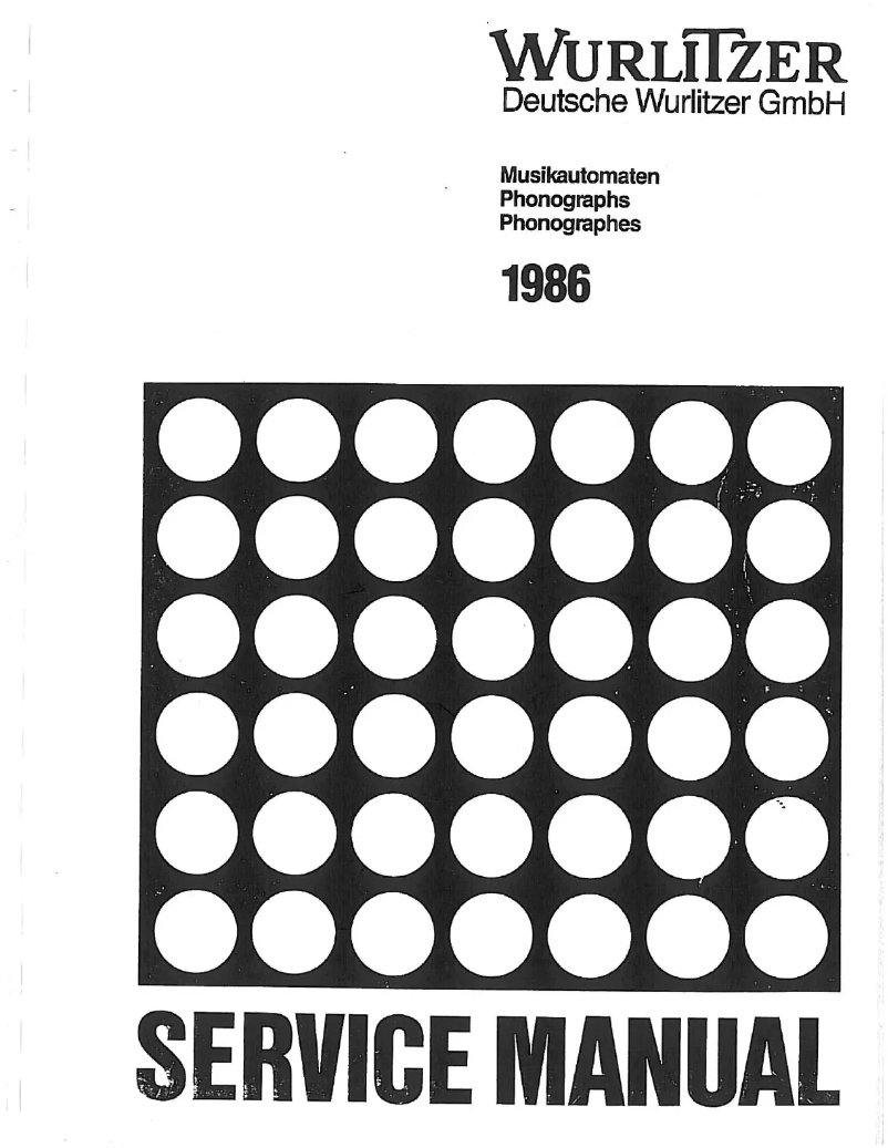 Page 1 de la notice Manuel utilisateur Wurlitzer Tarock (1986)