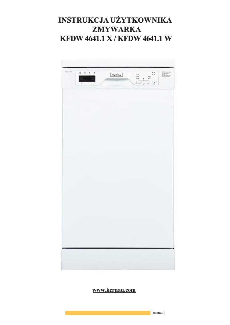 Page 1 de la notice Manuel utilisateur Kernau KFDW 4641.1 X