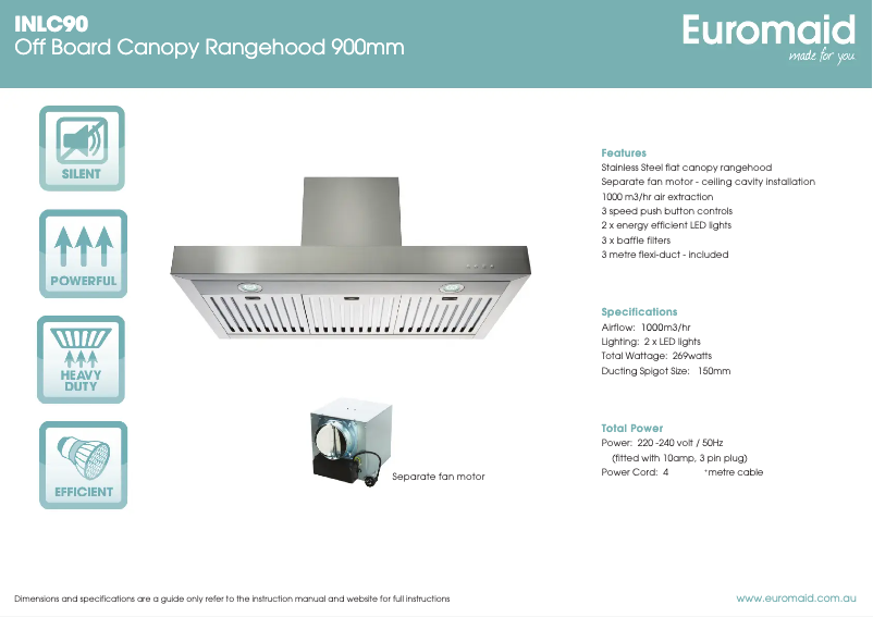 Page n°1 - Fiche technique Euromaid INLC90