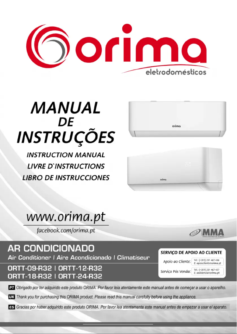 Page n°1 - Manuel utilisateur Orima ORTT-24-R32