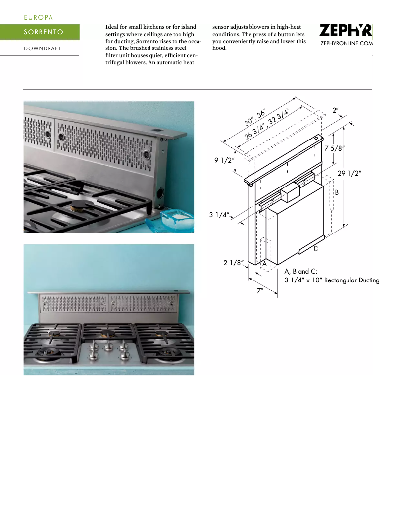 Page n°1 - Fiche technique Zephyr DD1E30AS