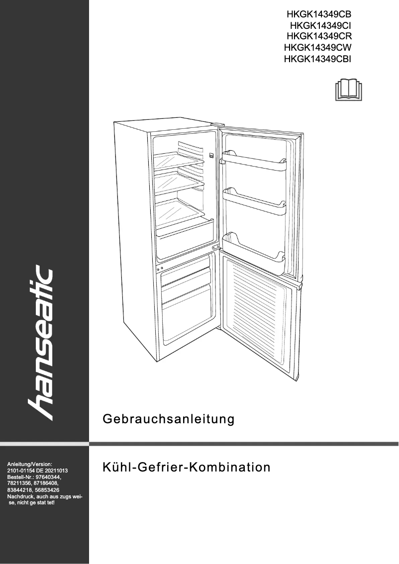 Imagen de la primera página del manual del dispositivo HKGK14349CW