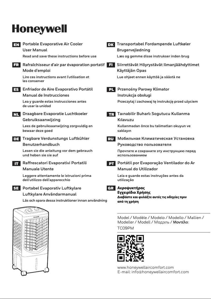 Page n°1 - Manuel utilisateur Honeywell TC09PM