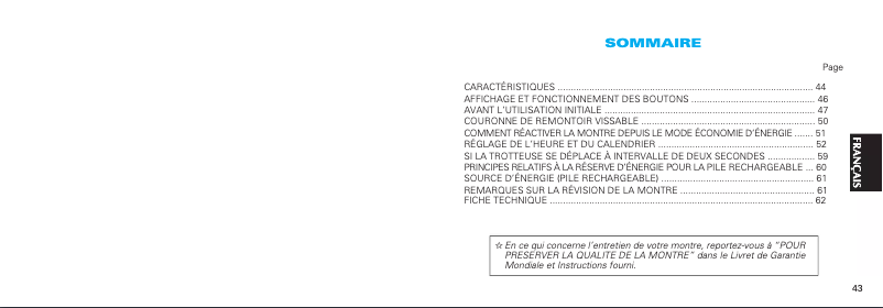 Page n°1 - Manuel utilisateur Seiko Premier SNP150P1