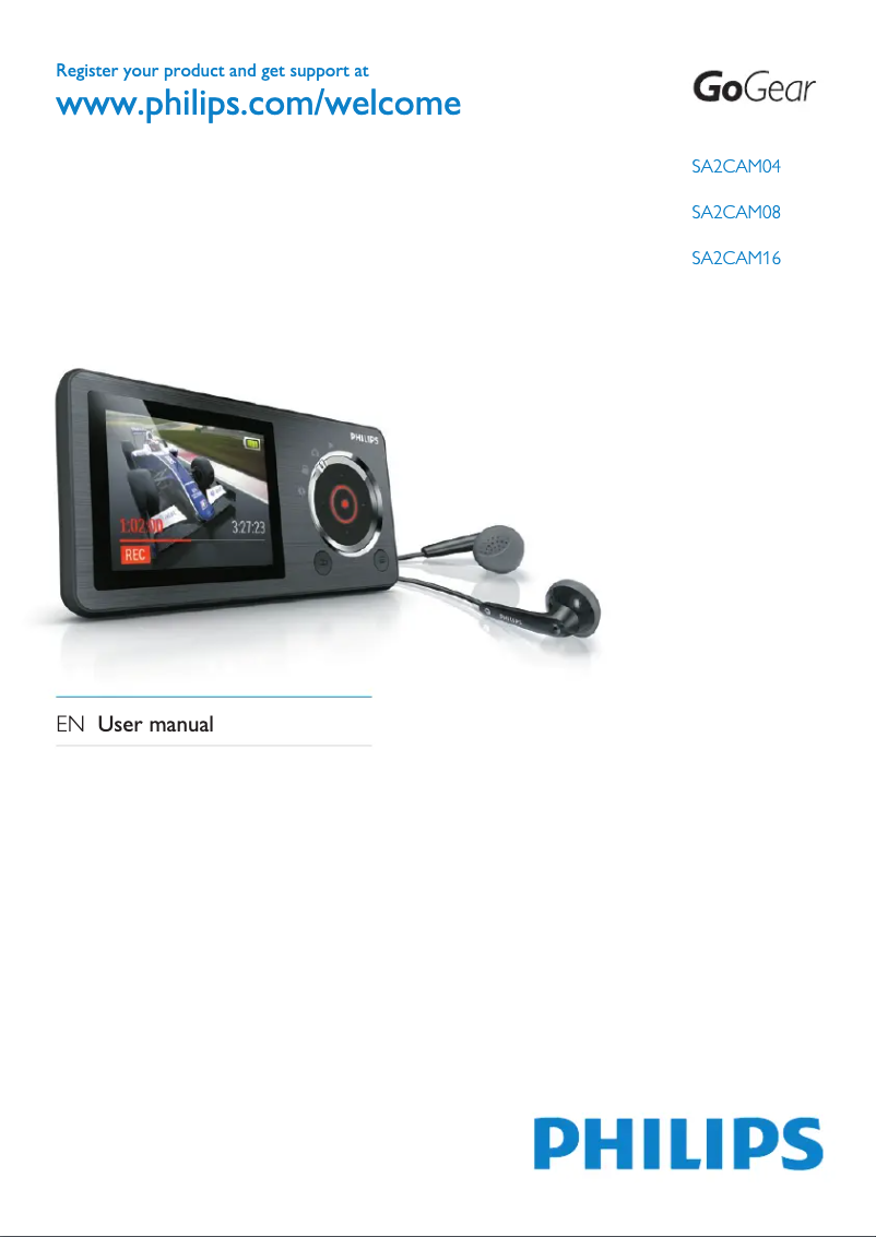 Page n°1 - Manuel utilisateur Philips GoGear SA2CAM04P