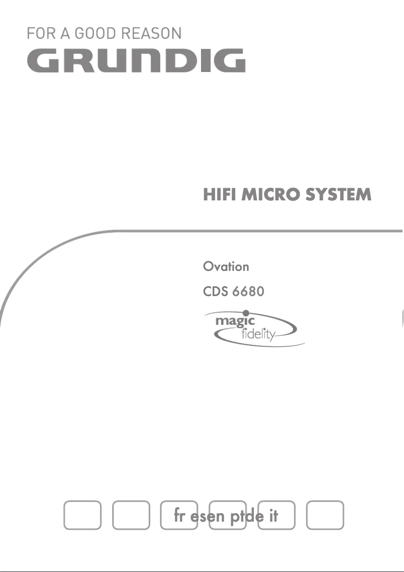 Page 1 de la notice Manuel utilisateur Grundig Ovation CDS 6680