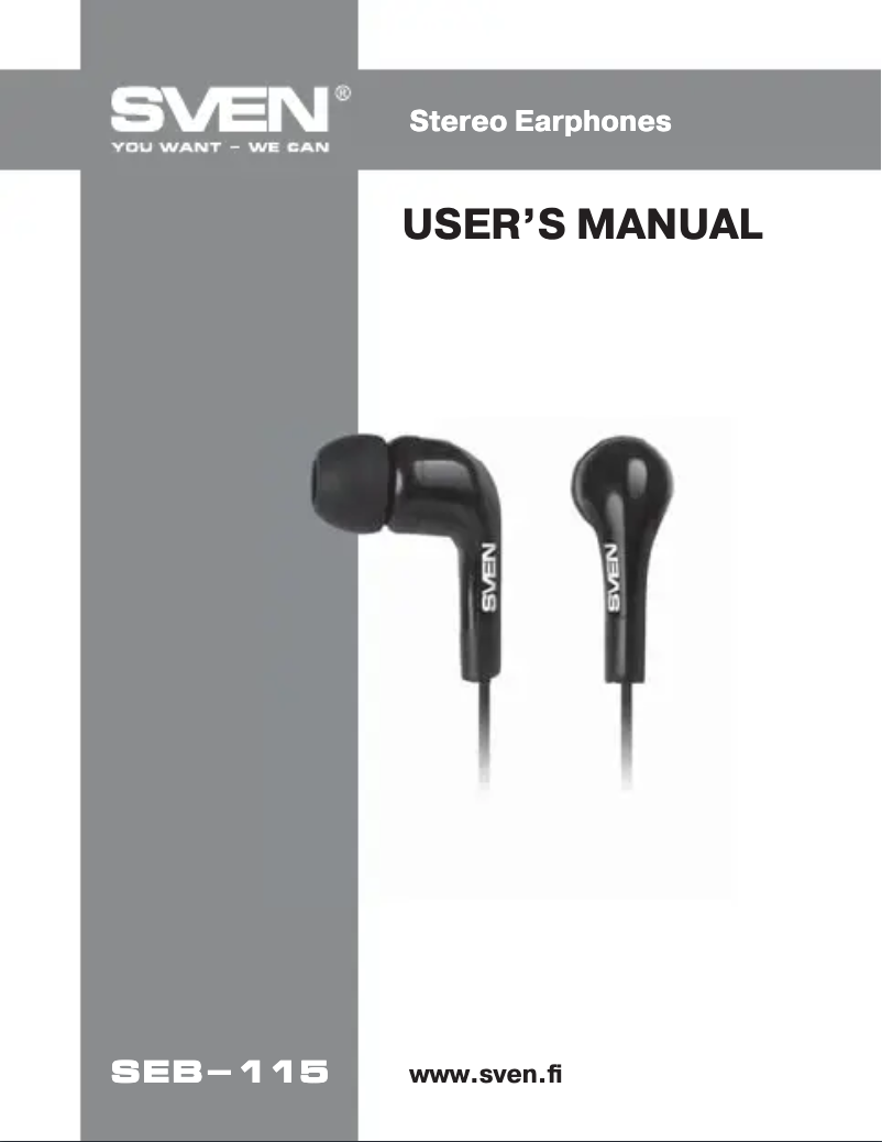 Page 1 de la notice Manuel utilisateur Sven SEB-115