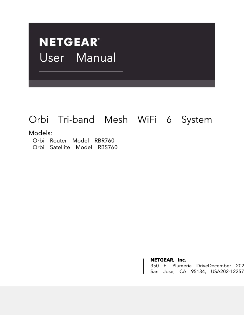 Página 1 del manual Manual de usuario Netgear Orbi RBK764