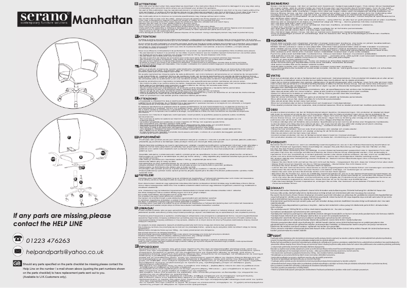 Image de la première page du manuel de l'appareil Manhattan