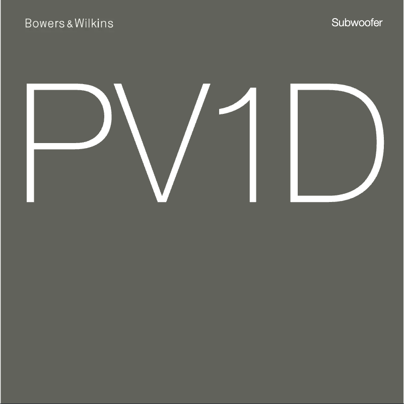 Image de la première page du manuel de l'appareil PV1D