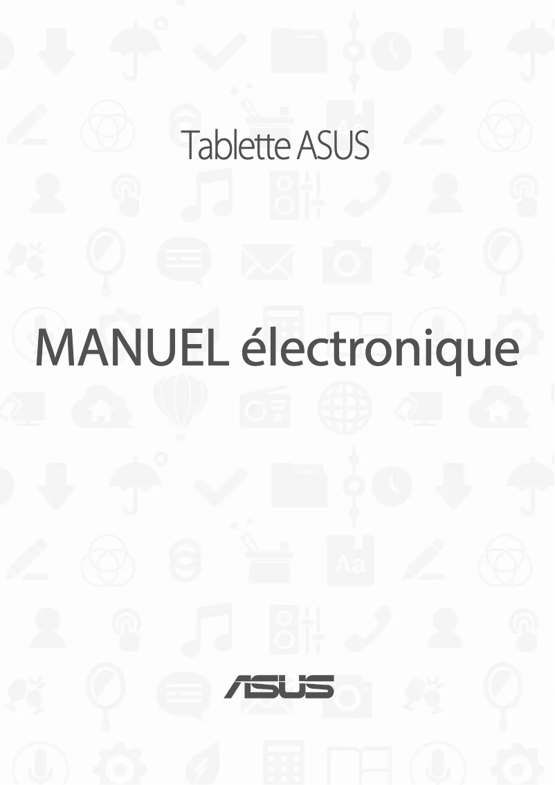 Image de la première page du manuel de l'appareil ZenPad Z380C