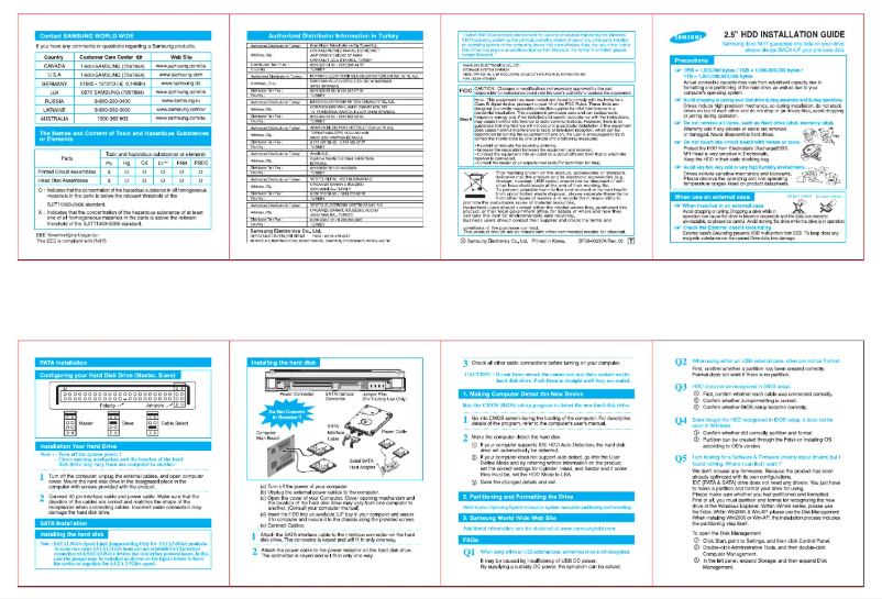 Page 1 de la notice Manuel utilisateur Samsung HN-M160MBB