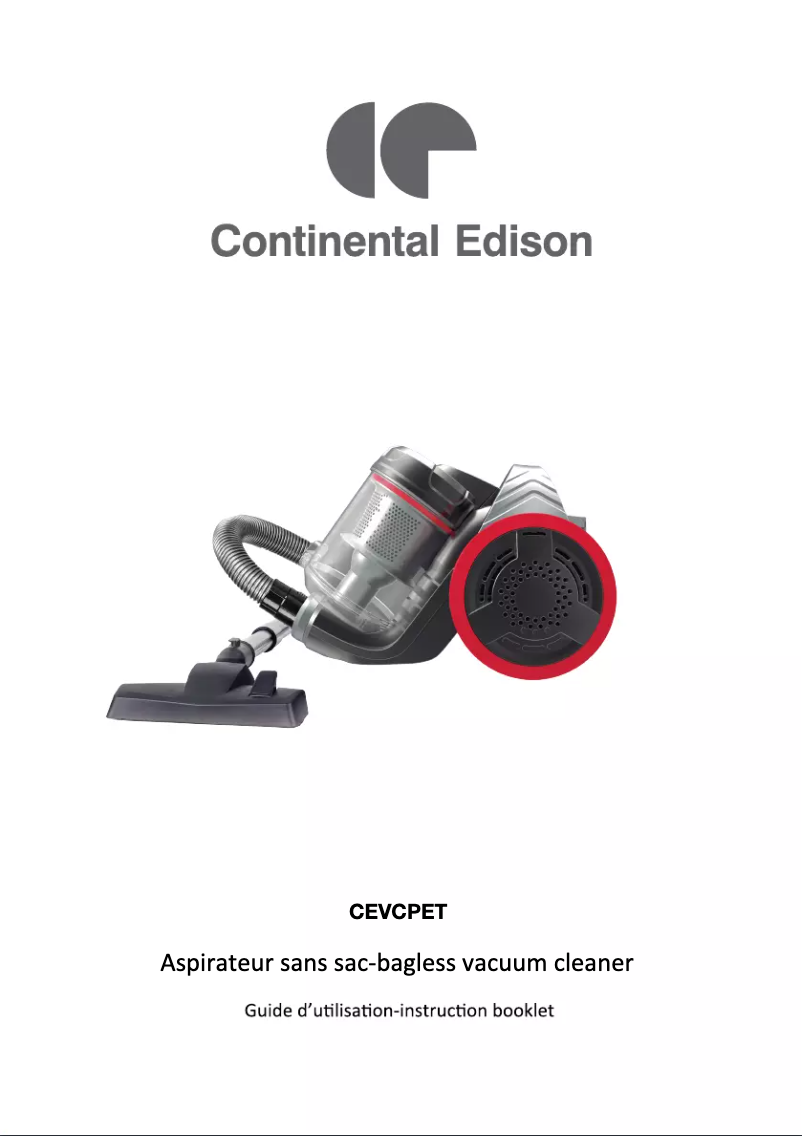 Image de la première page du manuel de l'appareil CEVCPET