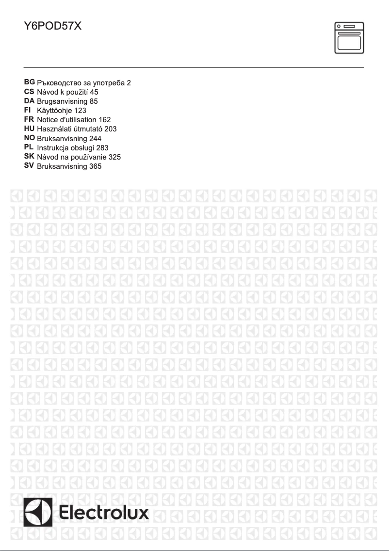 Page n°1 - Manuel utilisateur Electrolux Y6POD57X