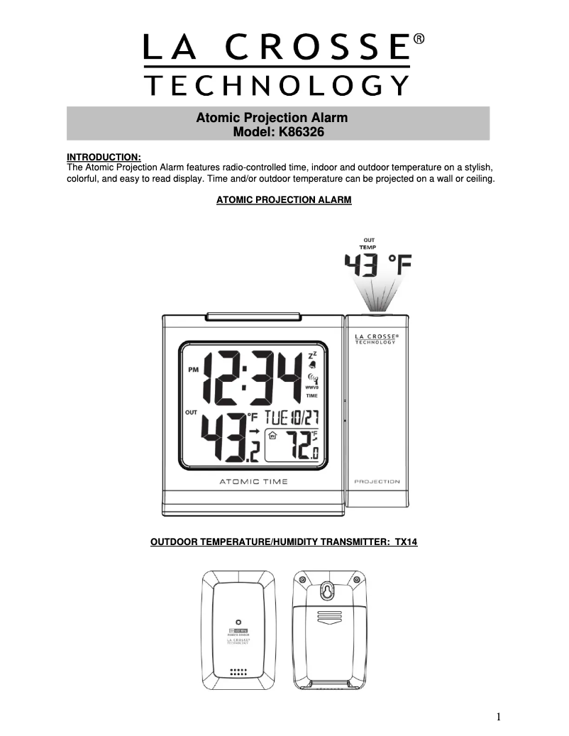 Página 1 del manual Manual de usuario La Crosse Technology K86326