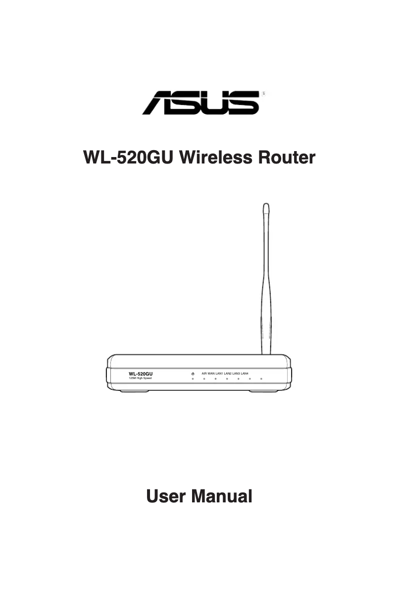 Page 1 de la notice Manuel utilisateur Asus WL-520GU