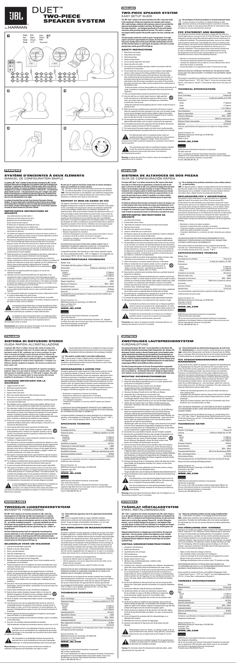 Página 1 del manual Manual de usuario Harman Kardon Duet Bk