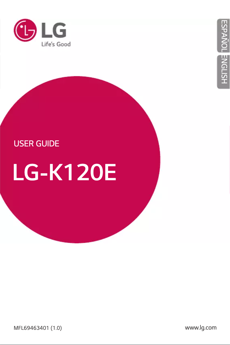 Page n°1 - Manuel utilisateur LG K120E