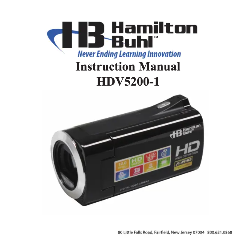 Page 1 de la notice Manuel utilisateur Hamilton Buhl HDV5200-1