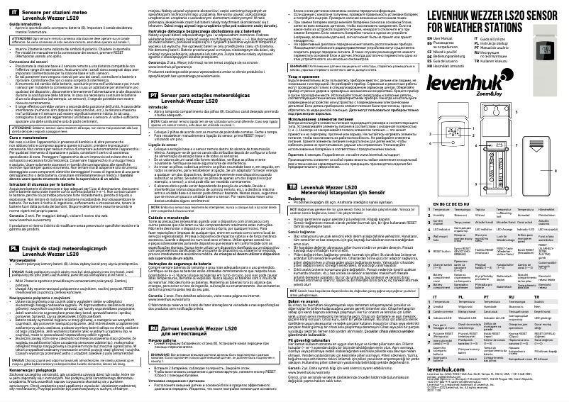 Page n°1 - Manuel utilisateur Levenhuk Wezzer LS20