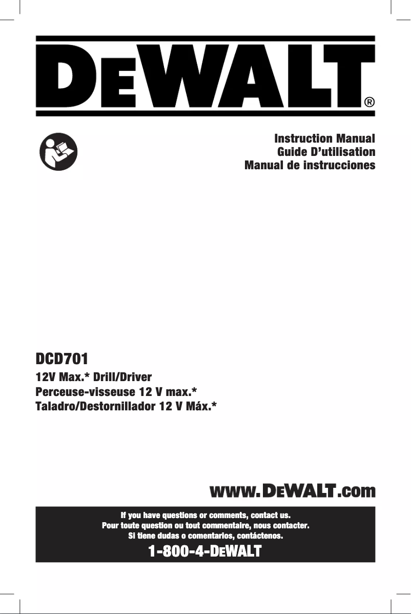 Image de la première page du manuel de l'appareil DCD701