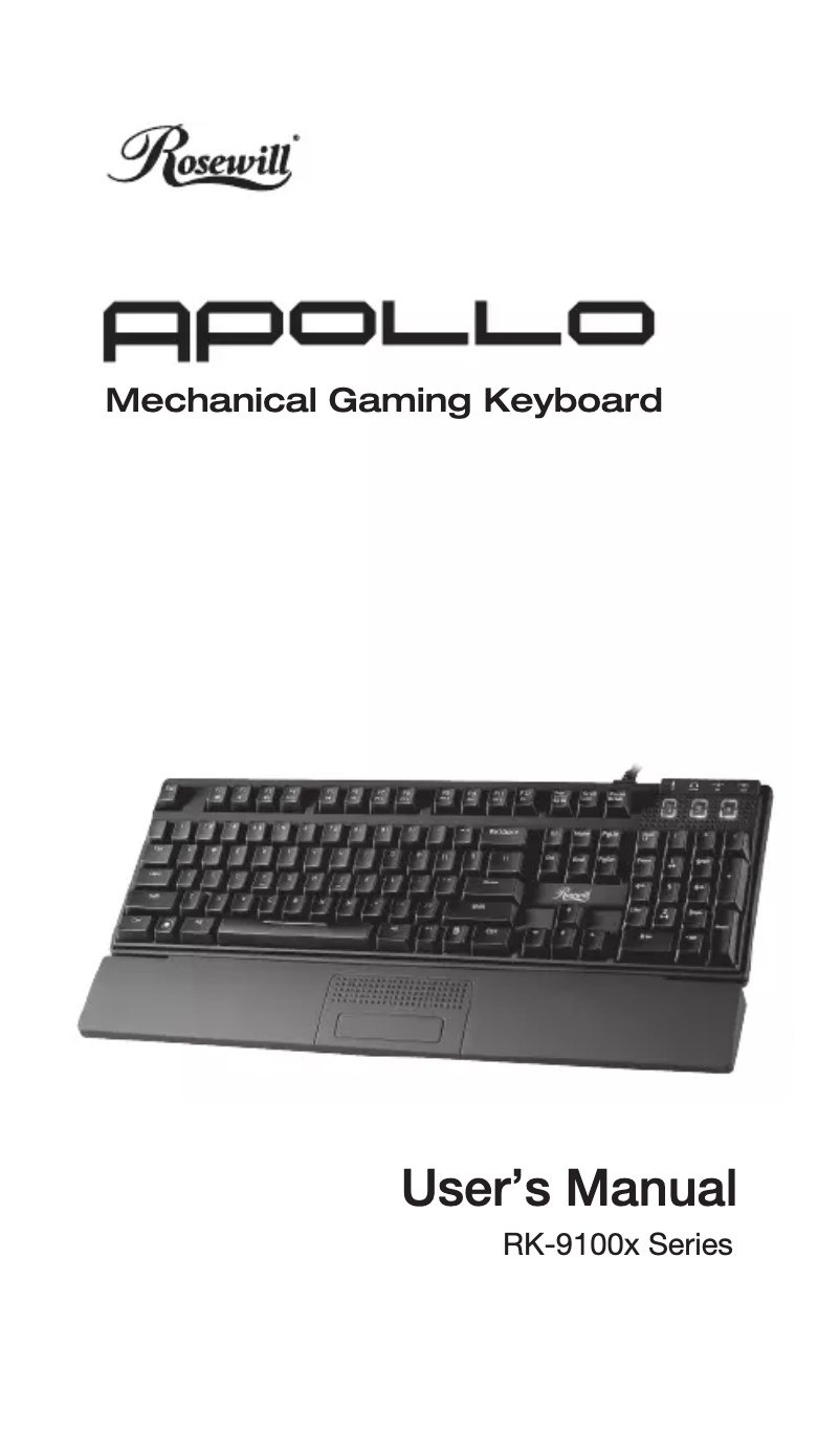 Image de la première page du manuel de l'appareil RK-9100XB