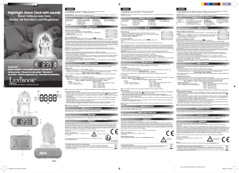 Page 1 de la notice Manuel utilisateur Lexibook RL800UNI