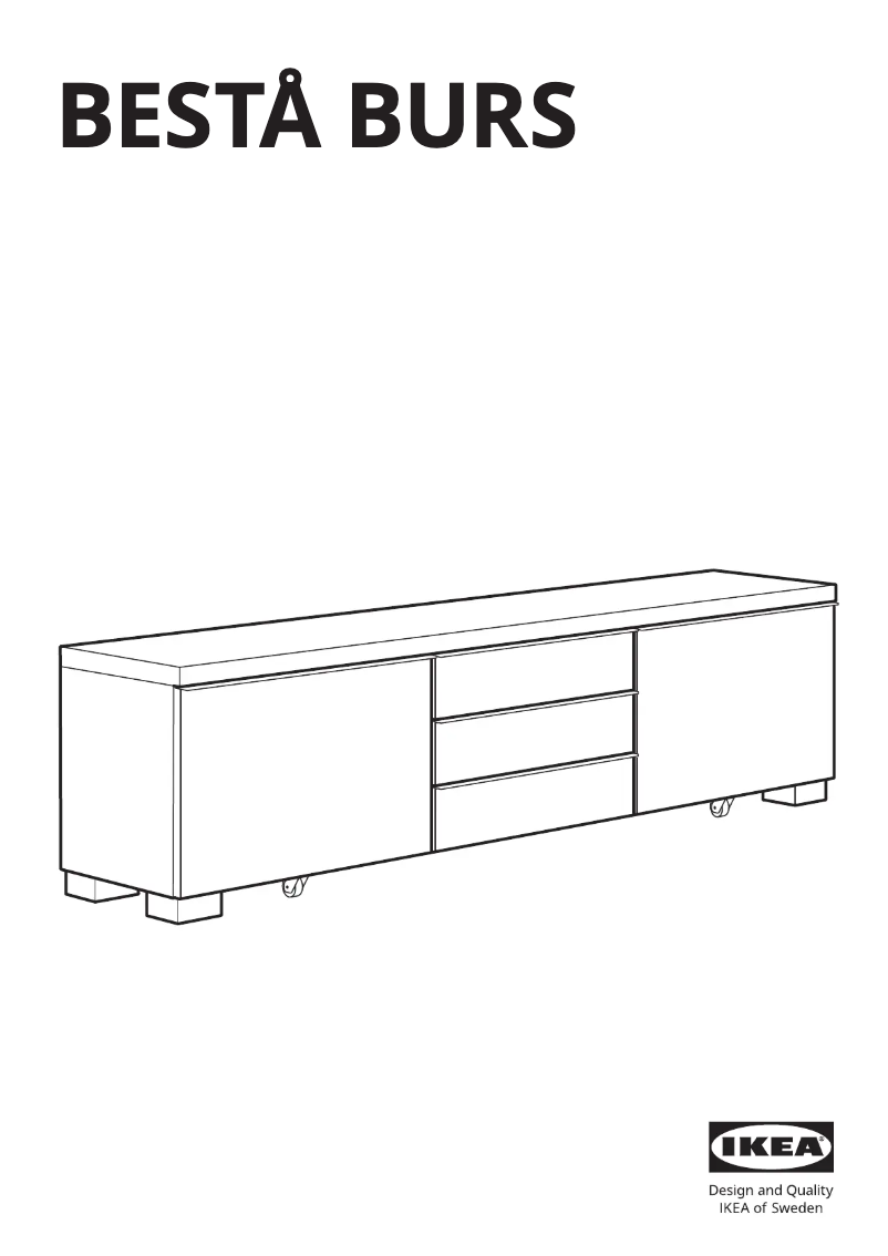 Page 1 de la notice Manuel utilisateur Ikea BESTÅ BURS 305.478.62