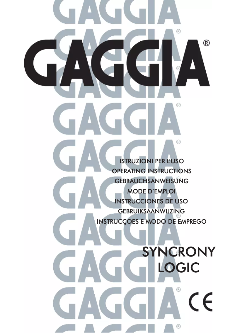 Page n°1 - Manuel utilisateur Gaggia Syncrony Logic