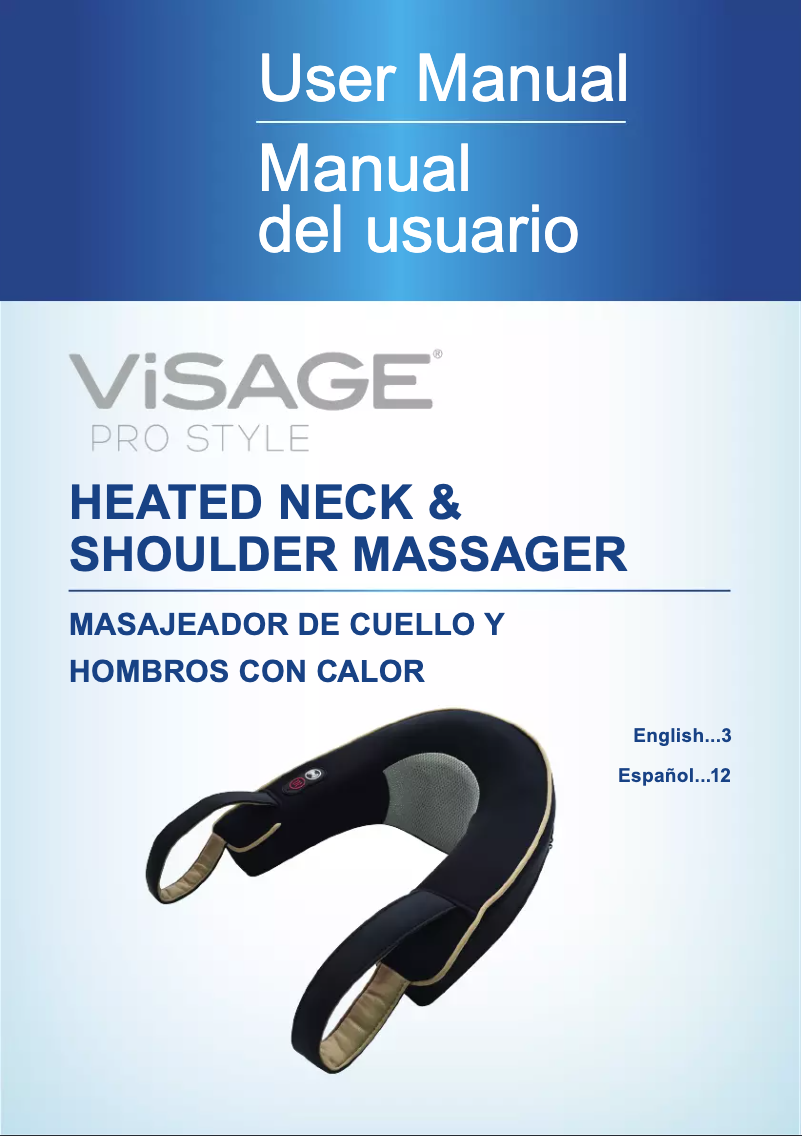 Image de la première page du manuel de l'appareil Heated Neck & Shoulder or Back Massager E7264/E1363