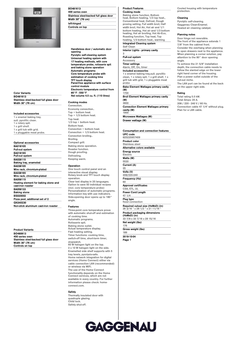 Image de la première page du manuel de l'appareil BO480613