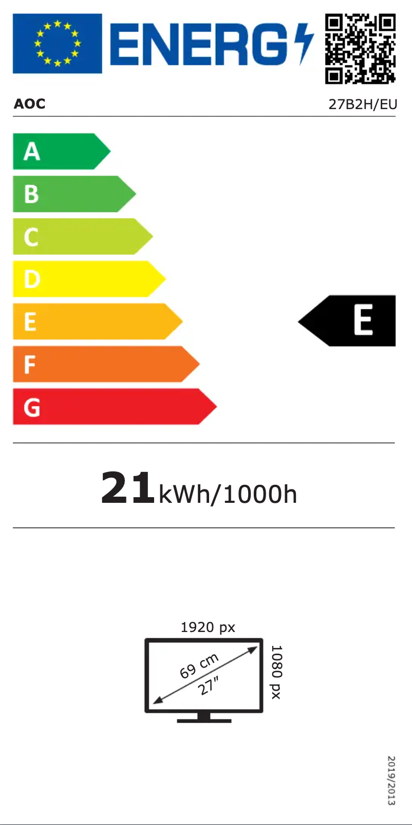 Page n°1 - Label énergétique AOC 27B2H