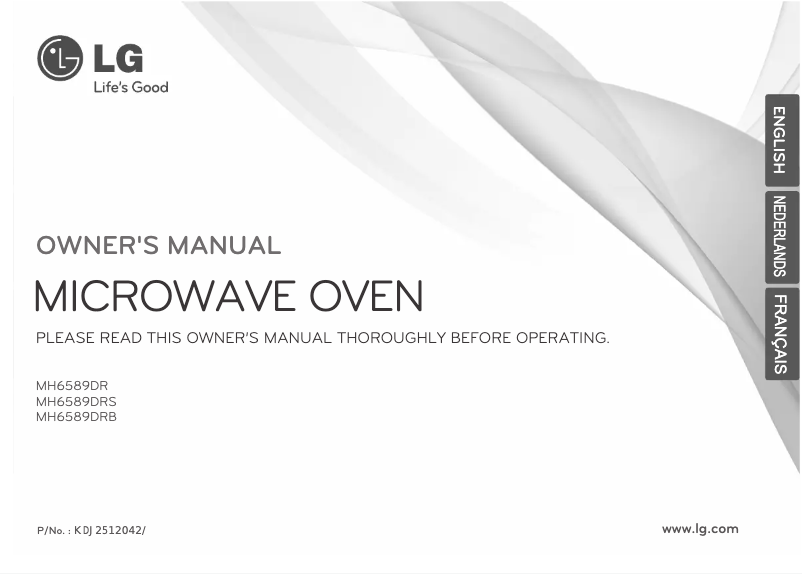 Page 1 de la notice Manuel utilisateur LG MH6589DRB