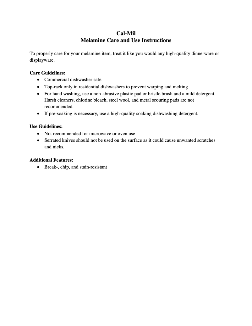 Page 1 de la notice Manuel utilisateur Cal-Mil Granada