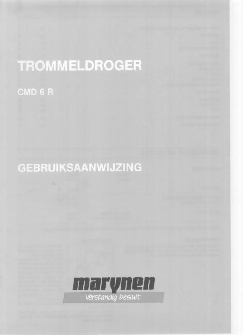 Page n°1 - Manuel utilisateur Marynen CMD 6 R