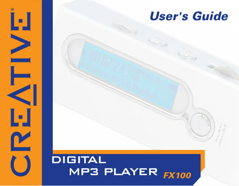 Page 1 de la notice Manuel utilisateur Creative DMP FX100