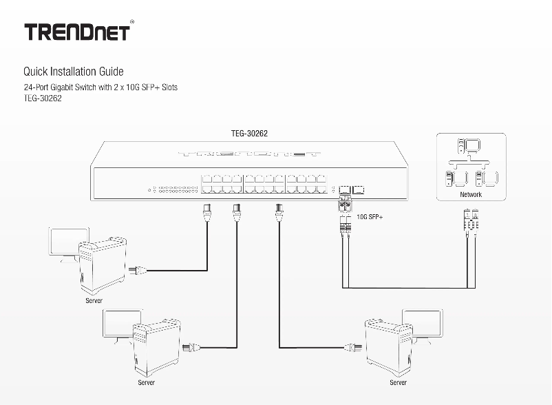 Page n°1 - Fiche technique TRENDnet TEG-30262