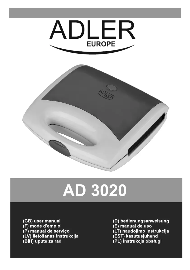 Page n°1 - Manuel utilisateur Adler AD 3020