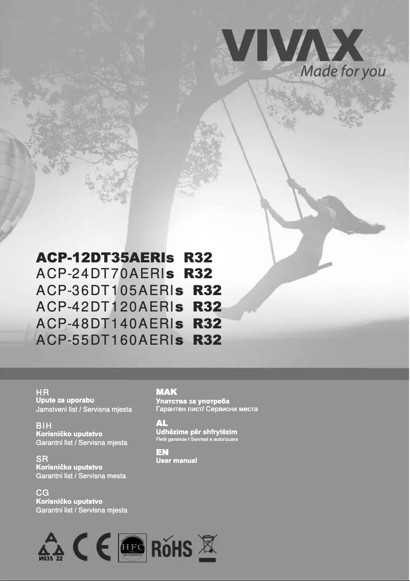 Page n°1 - Manuel utilisateur Vivax ACP-24DT70AERI